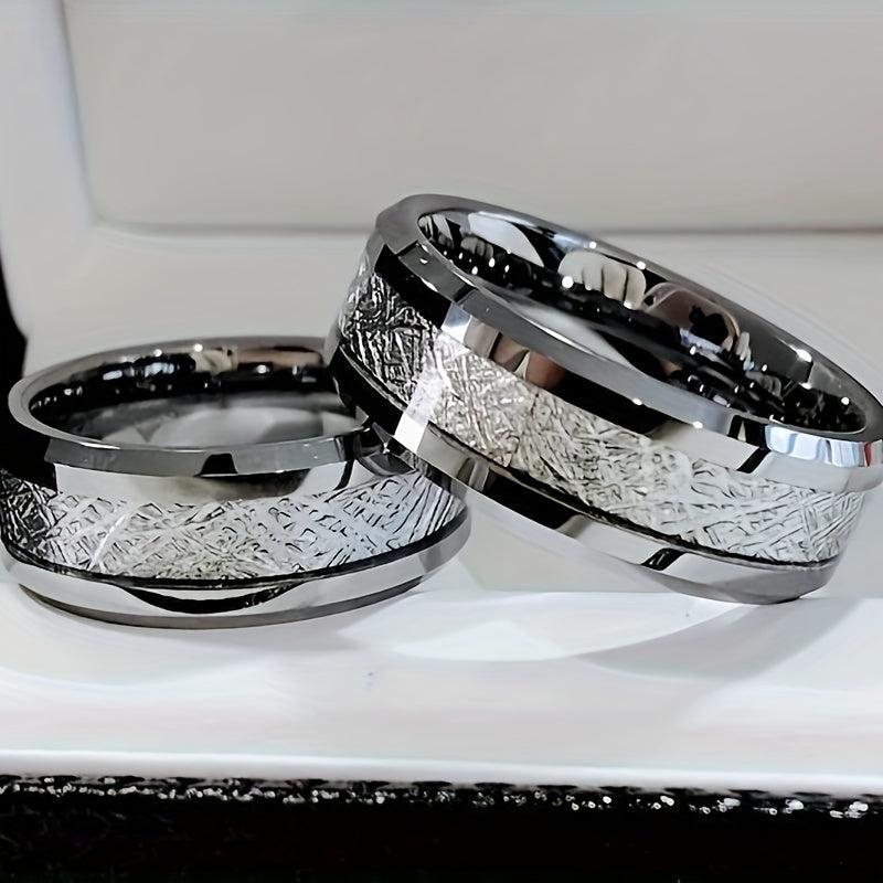 Stylish Tungsten Steel Mosaic Sequin Ring