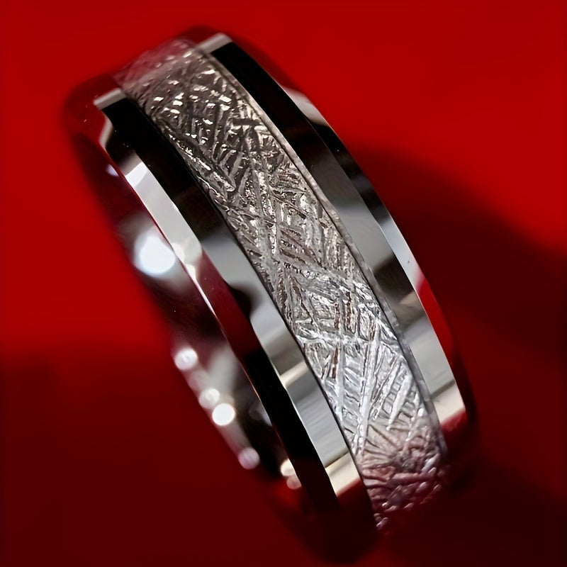 Stylish Tungsten Steel Mosaic Sequin Ring