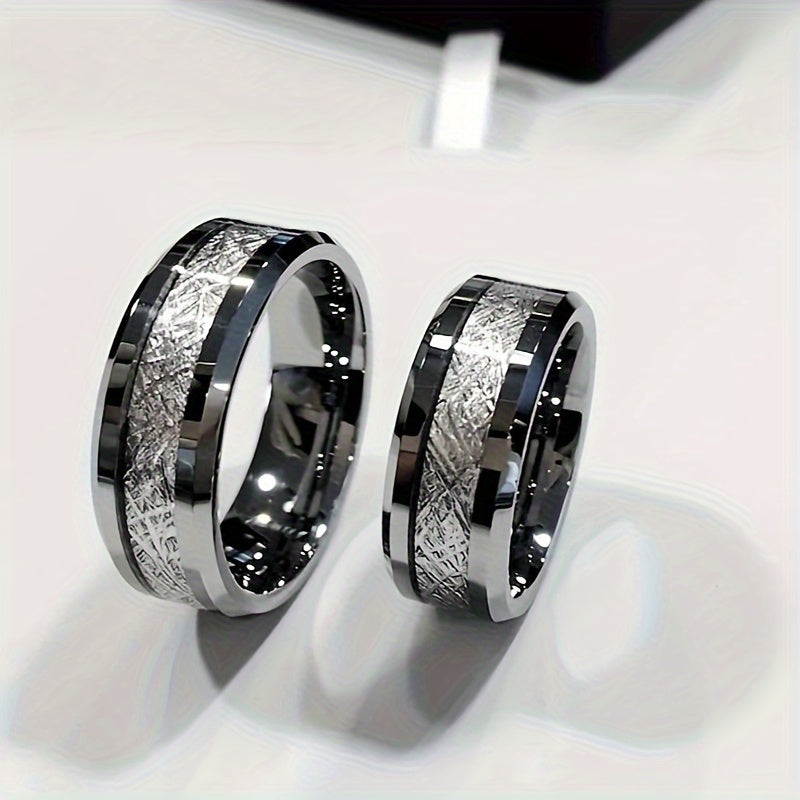 Stylish Tungsten Steel Mosaic Sequin Ring