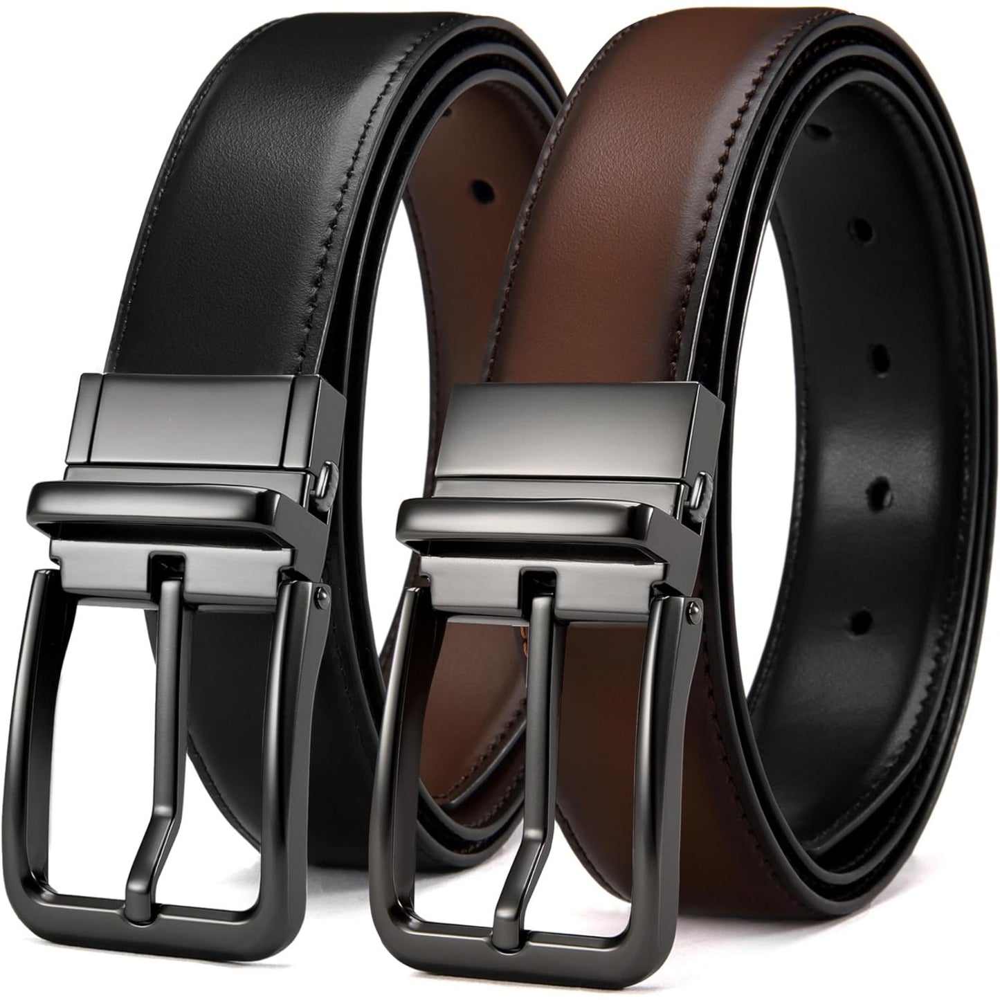 1.4" Genuine Leather Reversible Belt for Men