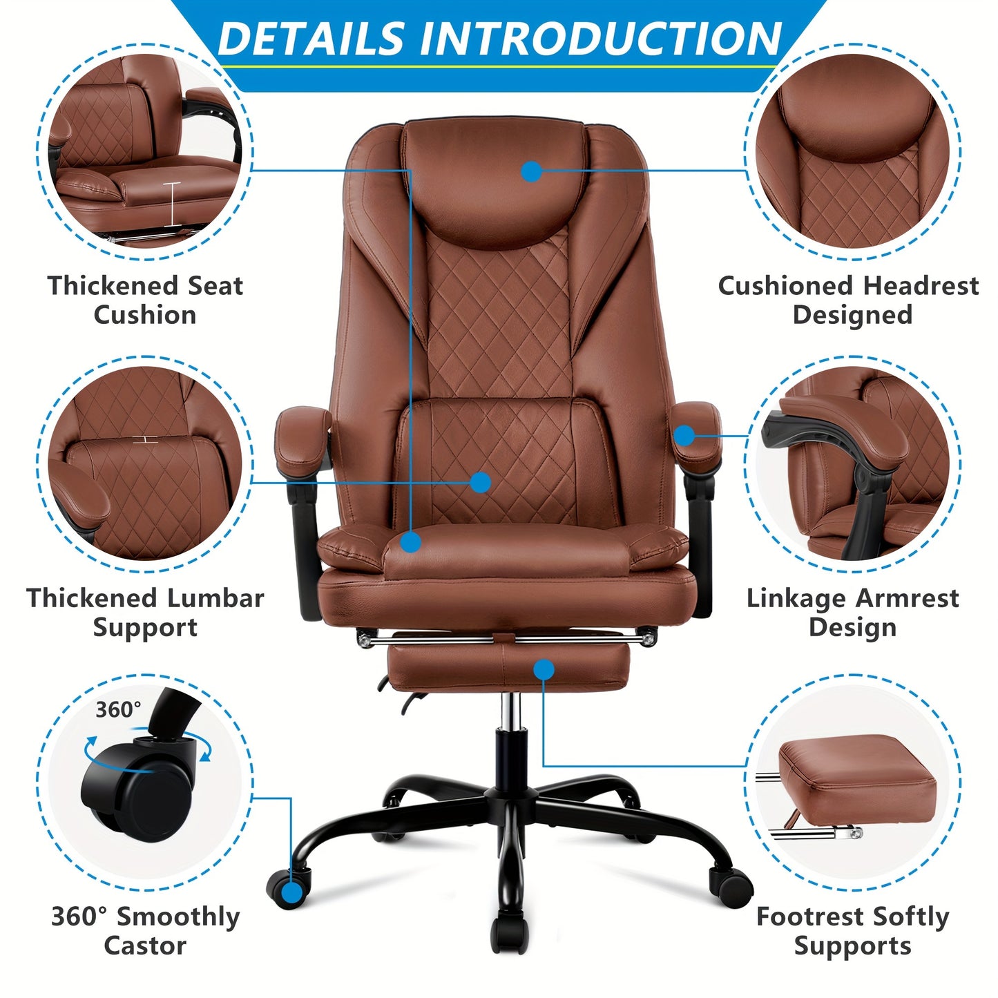 Big / Tall Executive Gaming Chair, Ergonomic, Recliner.