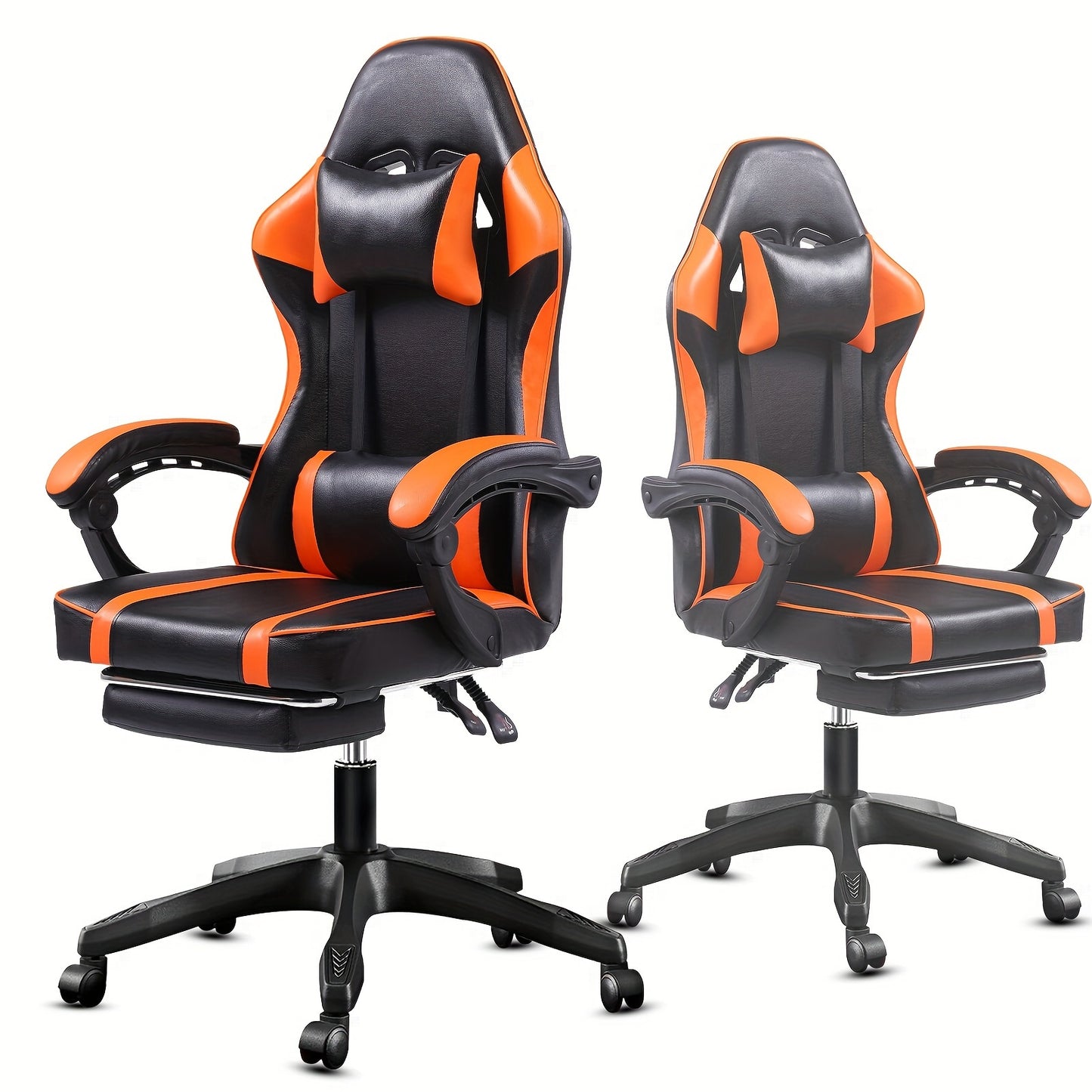 1 Piece Ergonomic Gaming Chair With Footrest