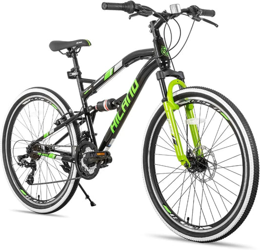 26" Mountain Bike, Full-Suspension, Disc-Brakes