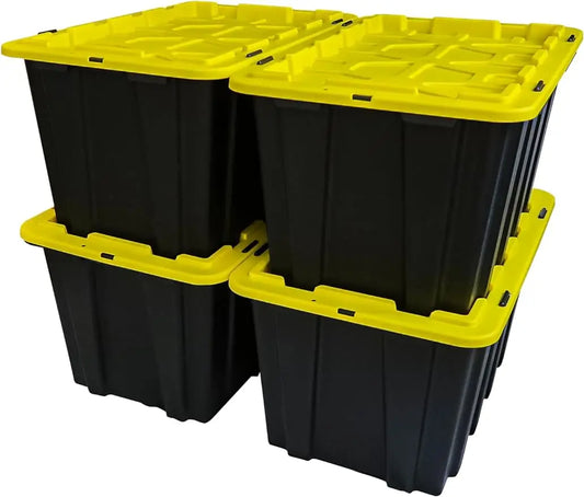 4 PACK - 17 Gallon Plastic Storage Bin