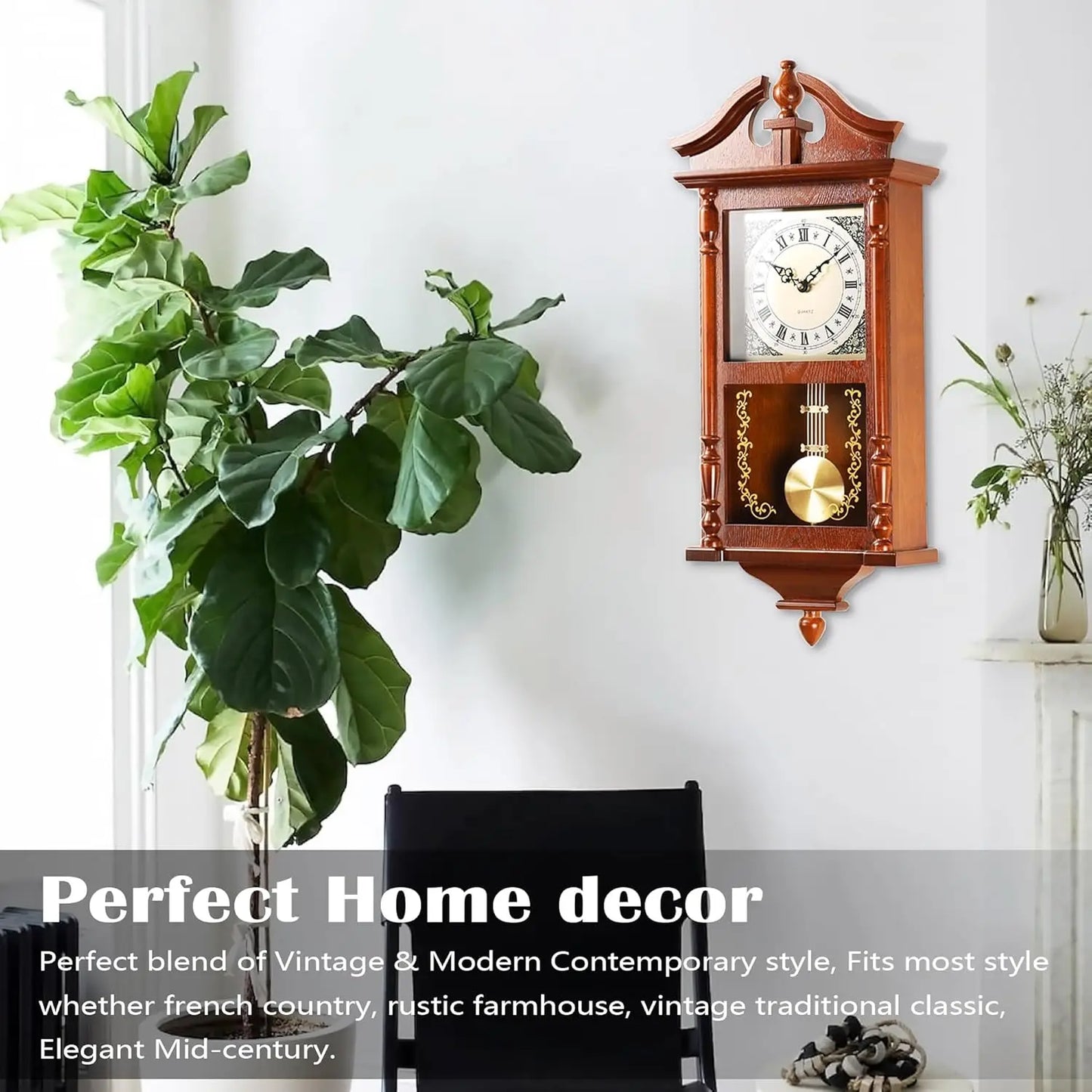 Hour/quarter-hour Chime, Vintage Wall Clock