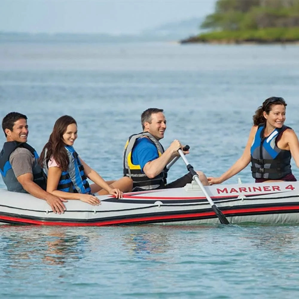 4-Person Inflatable Boat ,  Oars , Air Pump