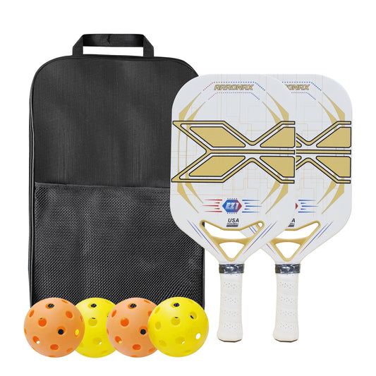 Carbon Fiber Pickleball Rackets. Rackets, Balls Included