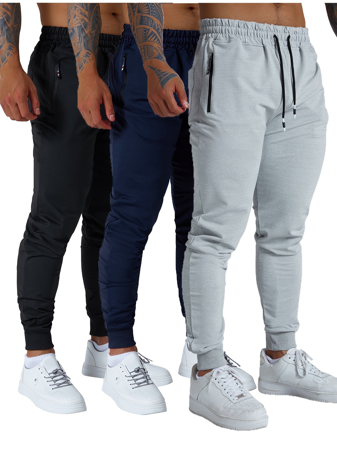 3 Pieces Men's Jogging Sweatpants 
/ Athletic Workout