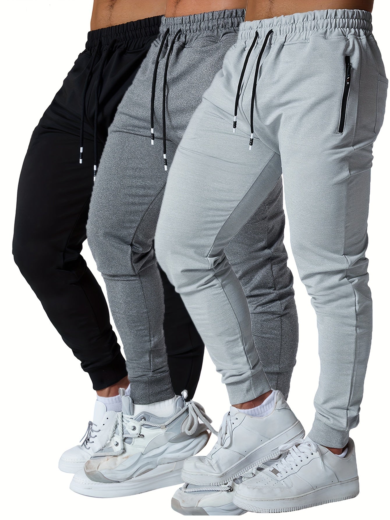 3 Pieces Men's Jogging Sweatpants 
/ Athletic Workout