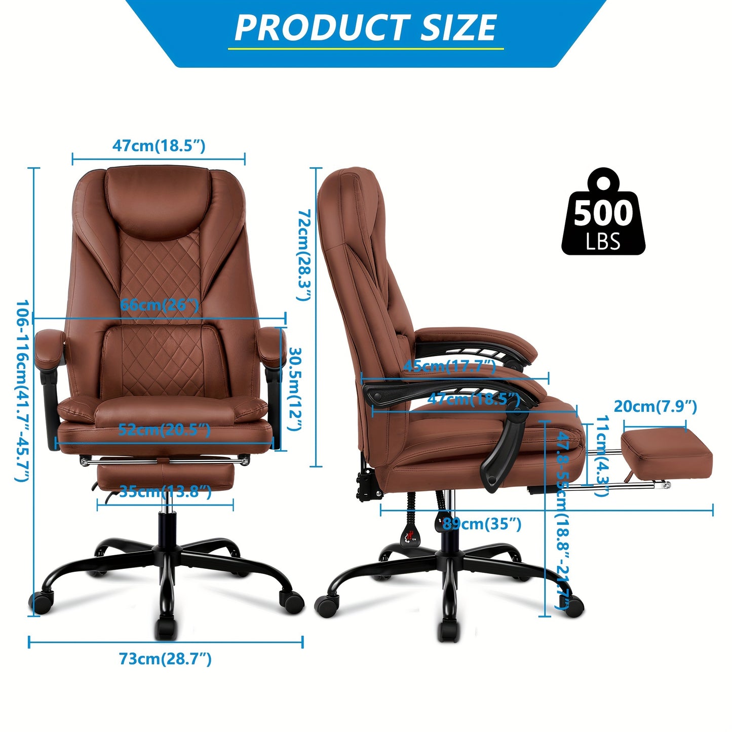 Big / Tall Executive Gaming Chair, Ergonomic, Recliner.