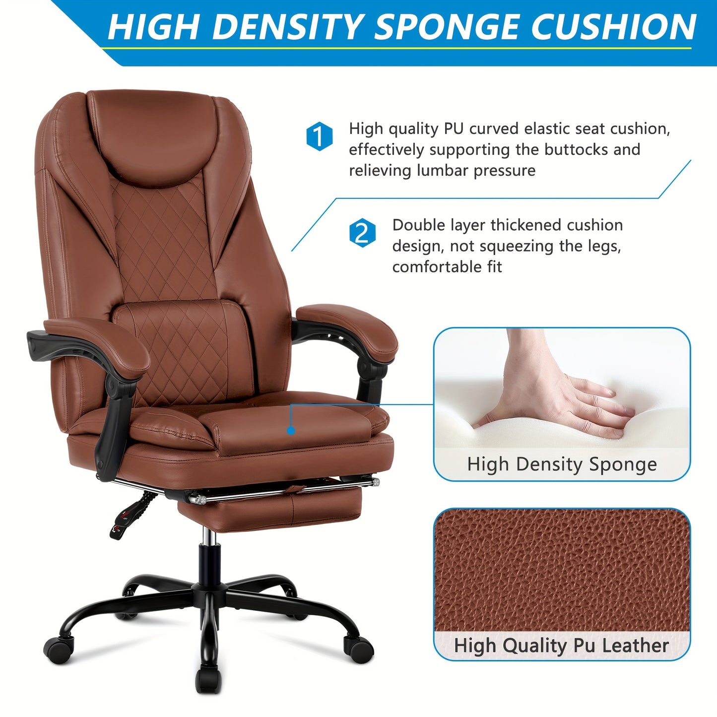 Big / Tall Executive Gaming Chair, Ergonomic, Recliner.